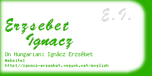 erzsebet ignacz business card
